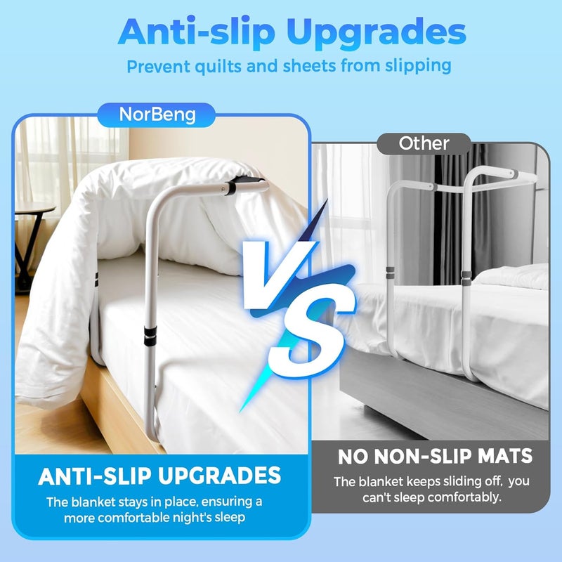 NorBeng Blanket Lifter for Feet, Height Adjustable Non-Slip Blanket Lifters for Foot of Bed, Aluminum Alloy Blanket Support for Foot Knee Toes Leg Ankle Post Surgery Recovery, 4 Clips Included - Image 3